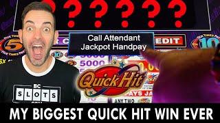 MY BIGGEST QUICK HIT JACKPOT EVER on MAX BET!!