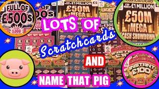 Lots of Scratchcards."£50M Showdown..Scrabble.Full £500s..Cash Bolt..INSTANT £100.etc
