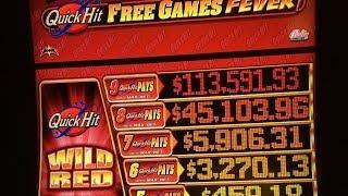 Quick Hits Slot Machine Bonus-Dollar Denomination-Wild Red