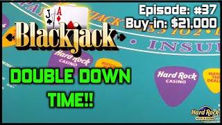 BLACKJACK #37 $21K BUY-IN AWESOME COMEBACK SESSION $500 - $1700 HANDS Good Action w/Some Big Doubles