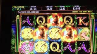 pixies of the forest free spins slot machine bonus by IGT £2.97 bet