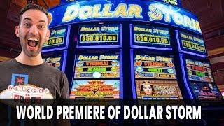 • WORLD PREMIERE of DOLLAR STORM Slot Machine by Aristocrat • ONLY at San Manuel Casino #AD