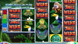 JUNGLE WILD II Video Slot Casino Game with a "HUGE WIN" FREE SPIN BONUS