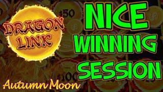 Dragon Link Autumn Moon NICE WIN ~ HIGH LIMIT $50 Bonus Round Slot Machine Casino