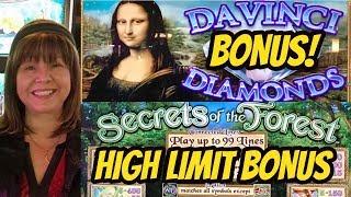 HIGH LIMIT DAVINCI BONUS & SECRETS OF THE FOREST BONUS