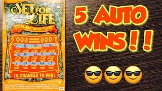 $10 New York Lottery Set For LIfe (5 AUTO WIN SYMBOLS)