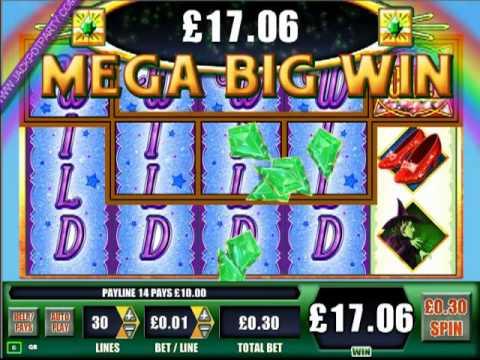 £150.00  MEGA BIG WIN (500 X STAKE) ON WIZARD OF OZ™ SLOT GAME AT JACKPOT PARTY®