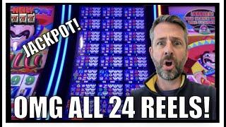 OMG HUGE JACKPOT HANDPAY! I unlocked all 24 reels on More More Hearts Slot Machine!
