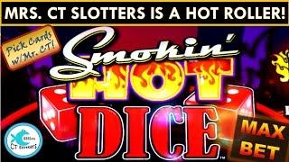 *NEW GAME* MAX BET Smokin' Hot Dice Slot Machine - Max Bet Bonuses and Wins!