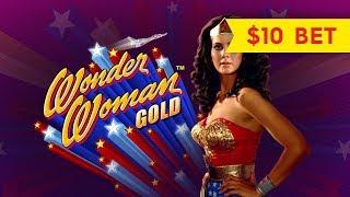 Wonder Woman Gold Slot - $10 Max Bet - GREAT SURPRISE, YES!!!