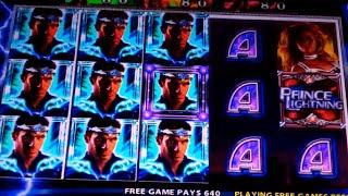 Prince of Lightning Slot Machine Bonus - 7 Free Games Win with Super Stacks & Capture Feature