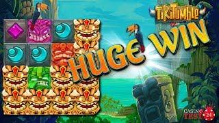 HUGE MEGA BIG WIN on Tiki Tumble Slot (Push Gaming) - 4€ BET!