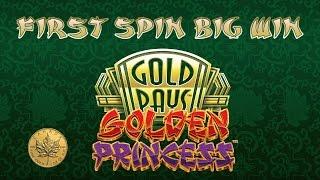 Gold Pays Golden Princess - big win line hit - Slot Machine Bonus