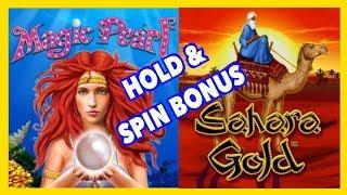 Hold & Spin Bonus Wins on Magic Pearl & Sahara Gold Lightning Link !