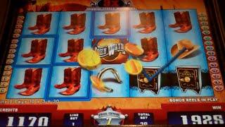 John Wayne Spinning Streak Slot Machine Bonus - 8 Free Spins w/ Multiplier - Nice Win