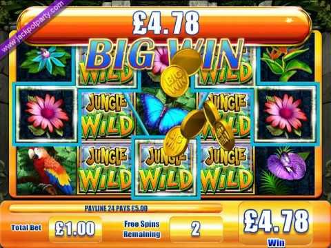 £476.60 MEGA BIG WIN (476 X STAKE) JUNGLE WILD™ - BIG WIN SLOTS AT JACKPOT PARTY
