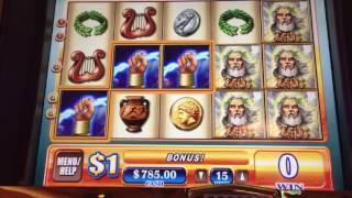 Zeus **handpay** jackpot high limit slots multi bonuses