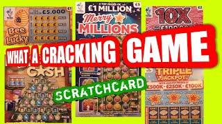 Wow!..Cracking ..exciting..Scratchcard  game..nearly £30,00.worth.£250,000..Merry Millions