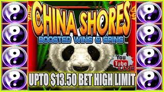 Live Play Casino! UpTo $13.50 Bet's BONUS - China Shores Boosted Wins & Spins HIGH LIMIT SLOTS