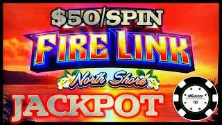 •Ultimate Fire Link North Shore JACKPOT HANDPAY •HIGH LIMIT $50 MAX BET BONUS Slot Machine Casino •