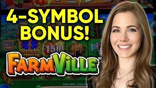 4 Symbol BONUS On Farmville Slot Machine! Filled The Screen!