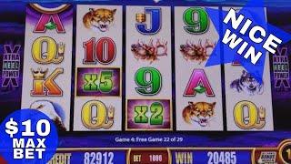 Wonder 4 Buffalo Slot Machine  •Bonus Won• w/$10 Max Bet !!! Live Slot Play • NG Slot