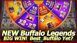 Buffalo Legends Edition Slot Machine - BIG WIN Free Spins Bonus in NEW Aristocrat Legends slot!