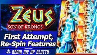 Zeus: Son of Kronos Slot - First Attempt, Live Play and Lightning Re-Spin Features