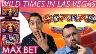 Max Bet on SCARAB Slot Machine in Las Vegas! Gold Spin Wheel of Fortune