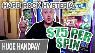 ⋆ Slots ⋆ Jackpot + Jackpot = HARD ROCK HYSTERIA ⋆ Slots ⋆ $75 Per Spin Playing SLOTS in FLORIDA