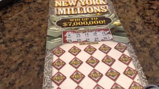 $7,000,000 NEW YORK MILLIONS $25 NEW YORK LOTTERY SCRATCHCARD.