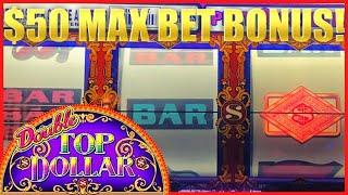 ⋆ Slots ⋆HIGH LIMIT Double Top Dollar $50 MAX BET SPINS ⋆ Slots ⋆BONUS ROUND 3 Reel Slot Machine CAS