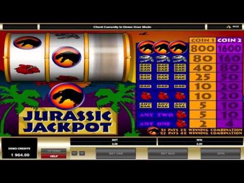 Free Jurassic Jackpot slot machine by Microgaming gameplay ★ SlotsUp