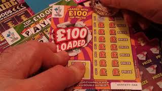 The. £30,00 Scratchcard game..Instant 500's..£50 Million Showdown..Monopoly.Payday.£100 Loaded