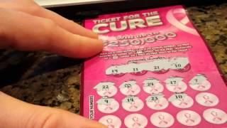 $250,000 TICKET FOR THE CURE $5 ILLINOIS LOTTERY SCRATCH OFF, NICE SCRATCH OFF WINNER!