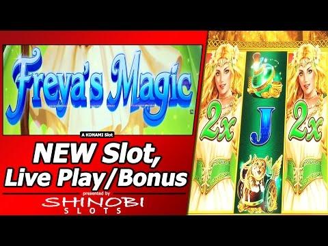 Freya's Magic Slot - First Attempt at New Konami Title with Multiplying Wild Reels