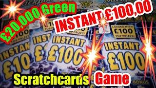 •Scratchcards through the night•£20,000 Green•Instant £100(Want more game •Just LIKE)