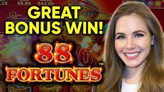 BONUSES! Great Run! 88 Fortunes Slot Machine! $8.80 Max Bets Only!