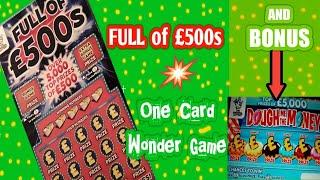 •Full of £500s.....and   BONUS scratchcard  .... in our .. One Card Wonder Game•