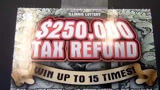 $250,000 Tax Refund - $5 Instant Scratch Off Lottery Ticket