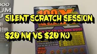 $40 Silent Scratch Session New York Lottery & New Jersey Lottery MONEY STACK FOUND
