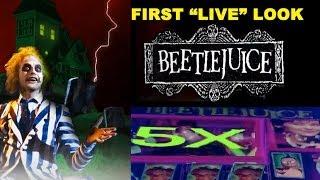 BeetleJuice - First "LIVE" Look - NICE WIN! - Slot Machine Bonus