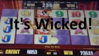 IT'S A BIG ONE!  Wicked Winnings III Slot Machine Bonus Wickedness!  ~ Aristocrat