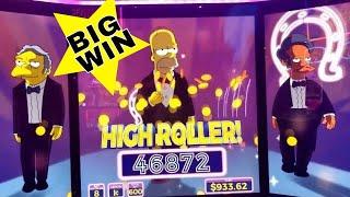 The Simpsons Slot Machine $6  MAX BET Bonuses •BIG WIN• ! Live Slot Play