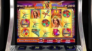 BRAZILIAN BEAUTY Video Slot Casino Game with a "BIG WIN" RETRIGGERED FREE SPIN BONUS