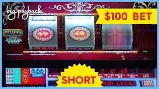 $100 BET: SPEECHLESS! Double Top Dollar Slot! #Shorts