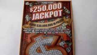 $250,000 Jackpot - $5 Illinois Lottery Instant Scratch Off Ticket