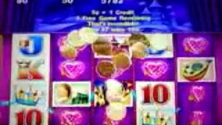 Harlequin Hearts Video Slots Bonus 5c + Retrigger