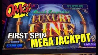 I pressed slot machine button ONCE and won Most INSANE JACKPOT HANDPAY on Cash Express Luxury Line!