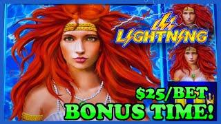 HIGH LIMIT Lightning Link Magic Pearl $25 Bonus Round & LOCK IT LINK Piggy Bankin' Slot Machine
